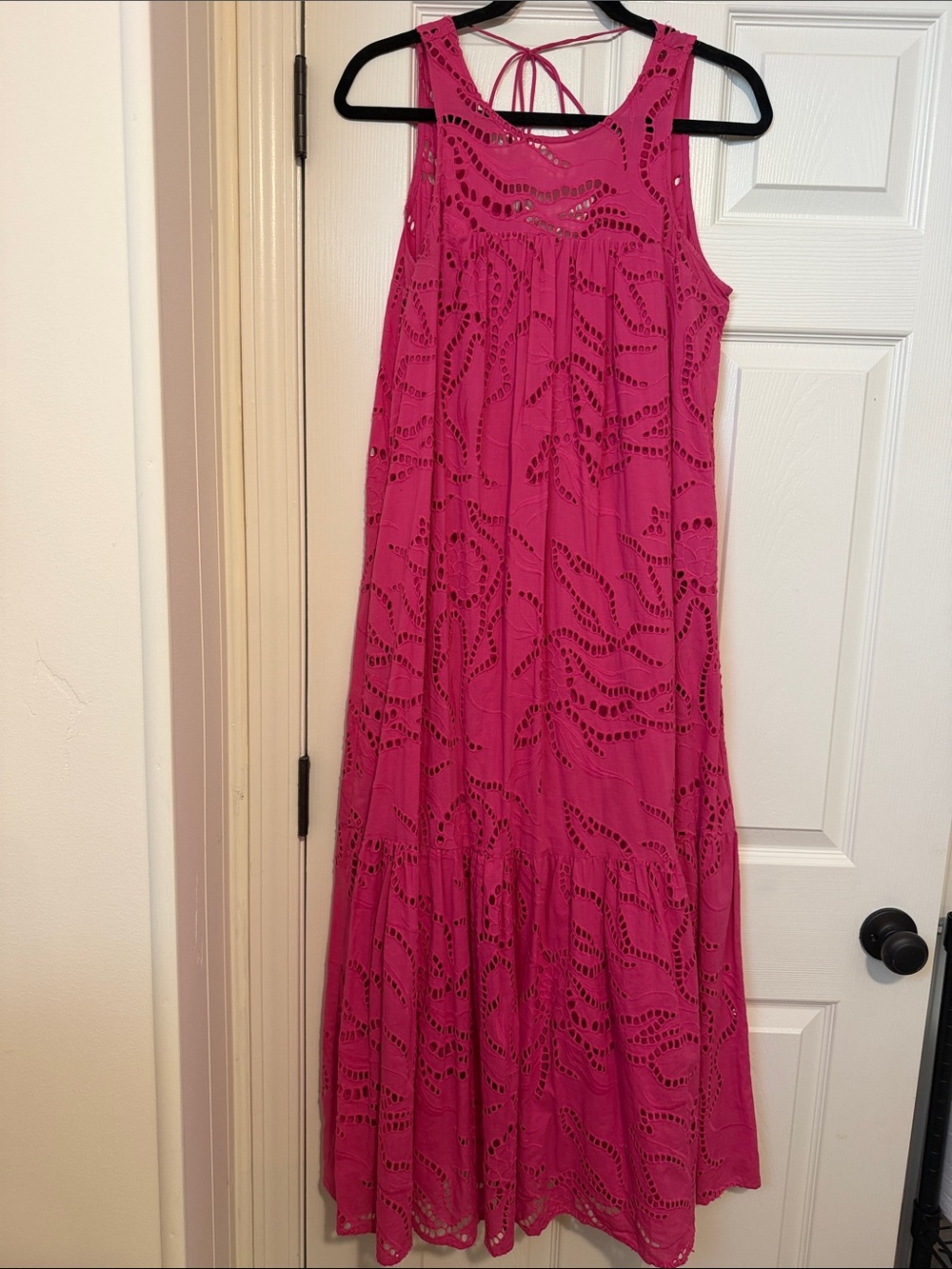 Maeve Fuchsia Eyelet Maxi Dress